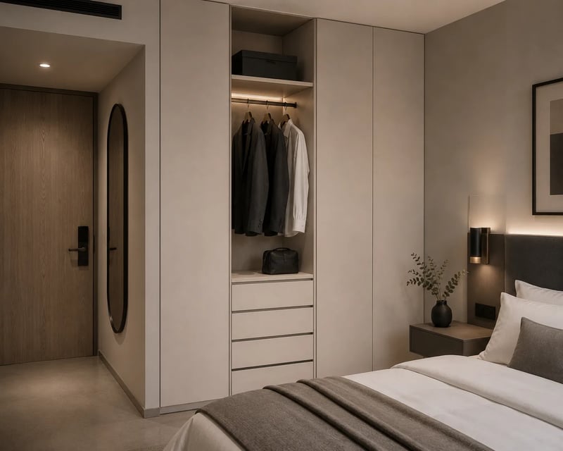 FRAMEO hotel room wardrobe