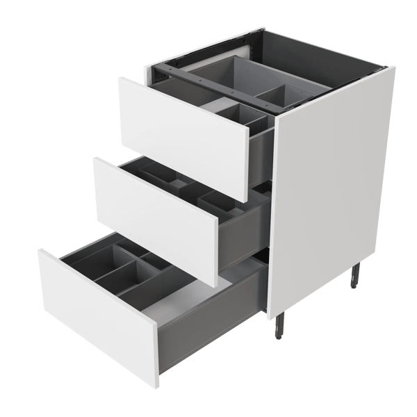 3 drawers (equipped)