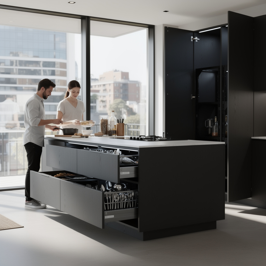 Kitchen with island