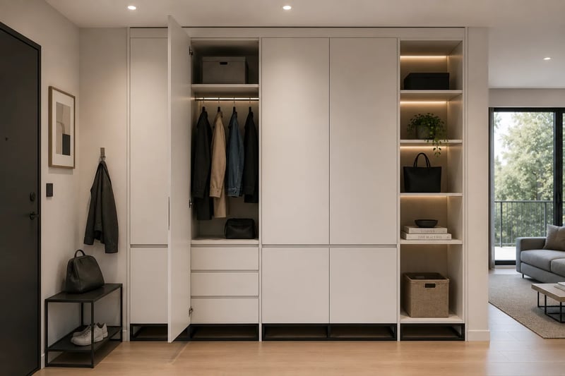 FRAMEO hallway wardrobe with flush fronts
