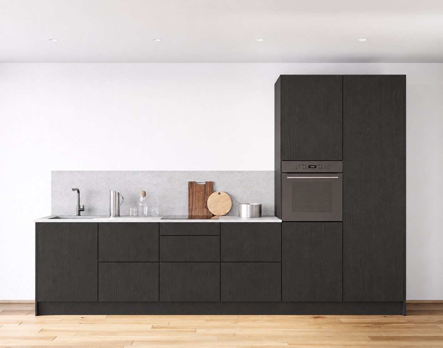 Avola · Eiche onyxschwarz Nachbildung AFP — Kitchen run